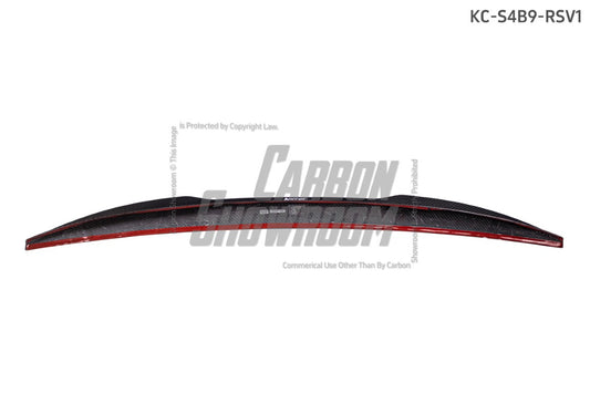 Karbel Carbon Rear Spoiler Ver.1 for Audi S4 & A4 S Line 2017-ON B9 B9.5 Sedan Carbon Fiber/FRP