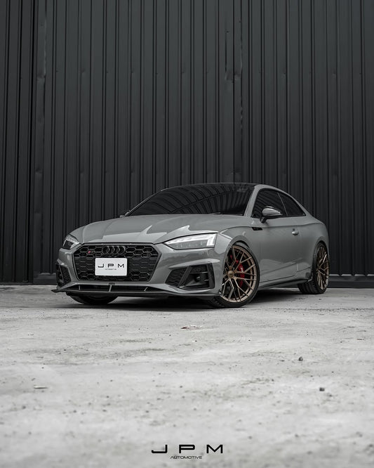 Audi RS5 B9.5 2020 2021 2022 2023 2024 2025 with Aftermarket Parts - Side Skirt Extension Trim Dry Pre-preg Carbon Fiber from Karbel Carbon