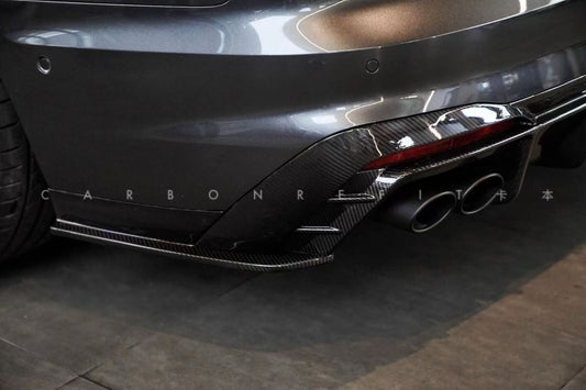 Audi S4 B9.5 2020-ON with Aftermarket Parts - Rear Diffuser & Canards V1 Style Pre-preg Carbon Fiber from Karbel Carbon