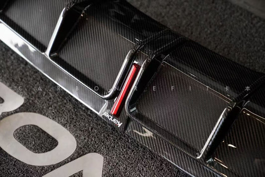 Audi S4 B9.5 2020-ON with Aftermarket Parts - Rear Diffuser & Canards V1 Style Pre-preg Carbon Fiber from Karbel Carbon