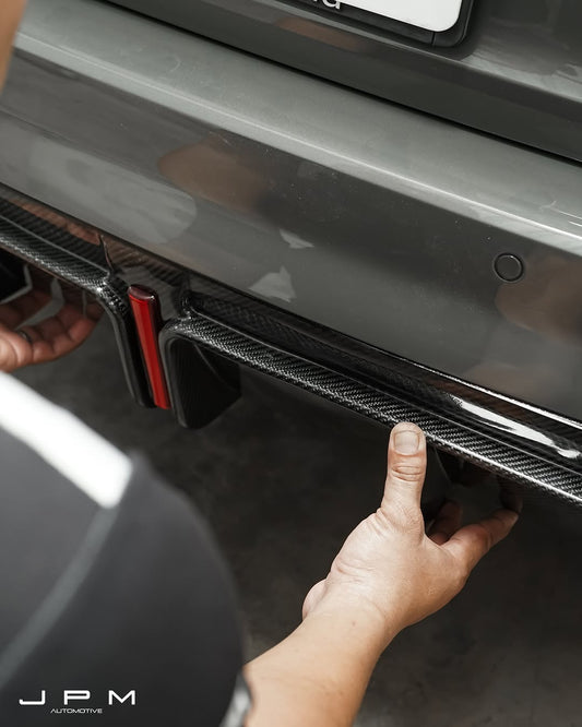 Audi S4 B9.5 2020-ON with Aftermarket Parts - Rear Diffuser & Canards V1 Style Pre-preg Carbon Fiber from Karbel Carbon