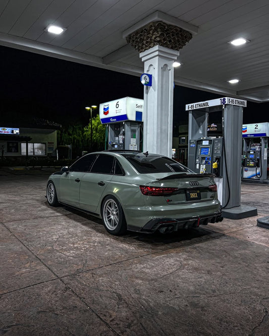 Audi S4 B9.5 2020-ON with Aftermarket Parts - Rear Diffuser & Canards V1 Style Pre-preg Carbon Fiber from Karbel Carbon