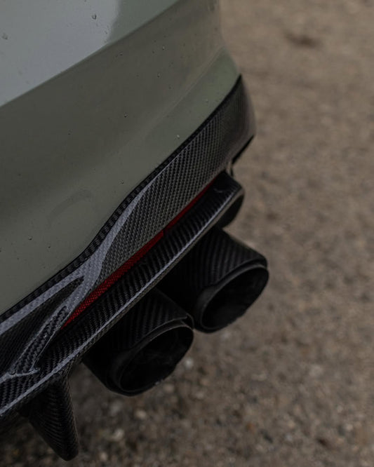 Audi S4 B9.5 2020-ON with Aftermarket Parts - Rear Diffuser & Canards V1 Style Pre-preg Carbon Fiber from Karbel Carbon