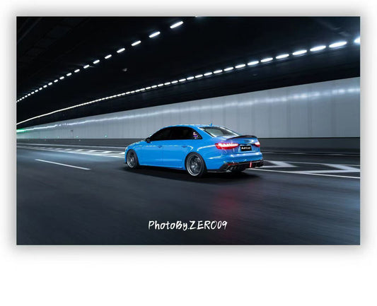Audi S4 A4 B9 / B9.5 2017 2018 2019 2020 2021 2022 2023 2024 with Aftermarket Parts - Rear Spoiler Pre-preg Carbon Fiber from Karbel Carbon