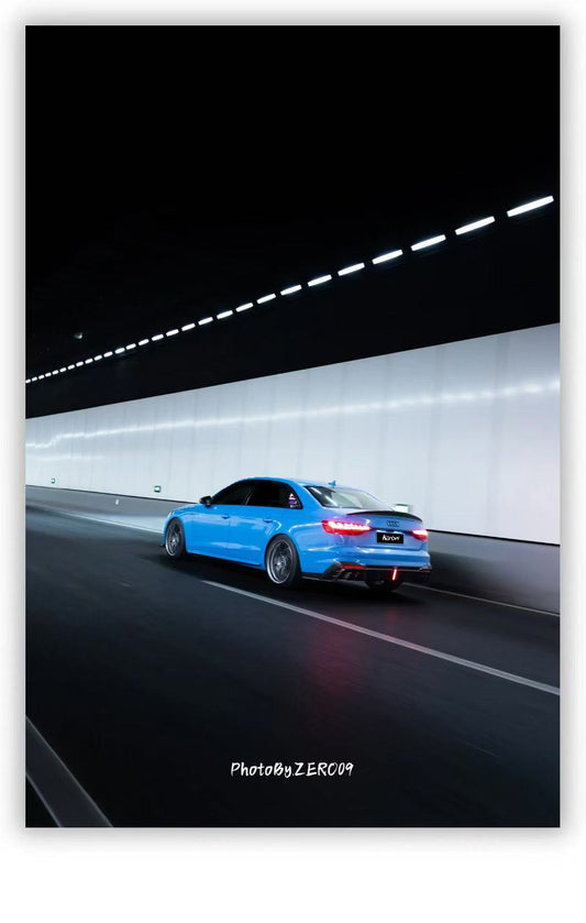 Audi S4 A4 B9 / B9.5 2017 2018 2019 2020 2021 2022 2023 2024 with Aftermarket Parts - Rear Spoiler Pre-preg Carbon Fiber from Karbel Carbon