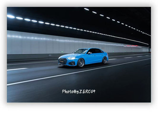 Audi S4 A4 S-line (with s-line bumper, does not fit base model) B9.5 2020-ON with Aftermarket Parts - Front Lip Pre-preg Carbon Fiber from Karbel Carbon
