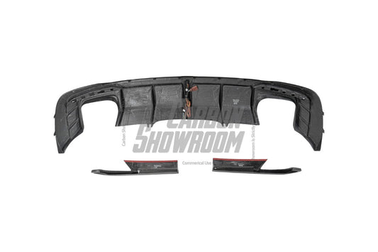 Audi S4 B9.5 2020-ON with Aftermarket Parts - Rear Diffuser & Canards V1 Style Pre-preg Carbon Fiber from Karbel Carbon