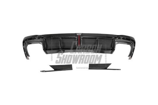 Audi S4 B9.5 2020-ON with Aftermarket Parts - Rear Diffuser & Canards V1 Style Pre-preg Carbon Fiber from Karbel Carbon