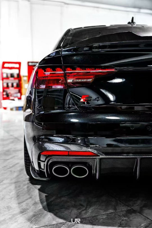Audi S4 A4 B9 / B9.5 2017 2018 2019 2020 2021 2022 2023 2024 with Aftermarket Parts - Rear Spoiler Pre-preg Carbon Fiber/FRP from Karbel Carbon