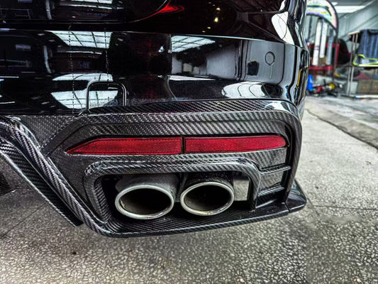 Audi S4 B9.5 2020 2021 2022 2023 2024 with Aftermarket Parts - V3 Rear Diffuser & Canards Pre-preg Carbon Fiber from Karbel Carbon
