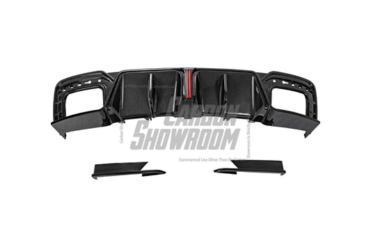 Audi S4 B9.5 2020 2021 2022 2023 2024 with Aftermarket Parts - V3 Rear Diffuser & Canards Pre-preg Carbon Fiber from Karbel Carbon