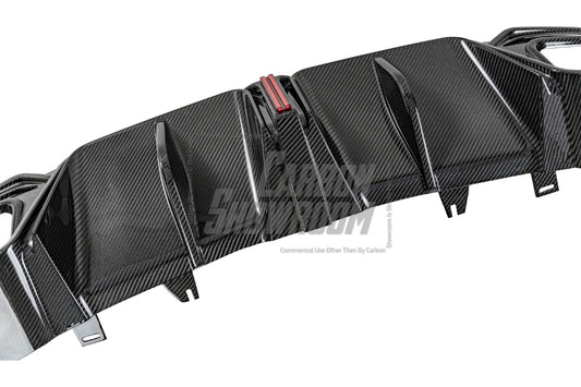 Audi S4 B9.5 2020 2021 2022 2023 2024 with Aftermarket Parts - V3 Rear Diffuser & Canards Pre-preg Carbon Fiber from Karbel Carbon