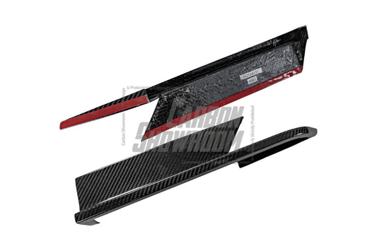 Audi S4 B9.5 2020 2021 2022 2023 2024 with Aftermarket Parts - V3 Rear Diffuser & Canards Pre-preg Carbon Fiber from Karbel Carbon