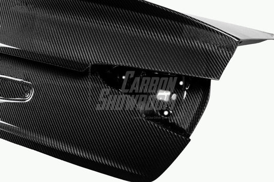 Audi S4 A4 B9 / B9.5 2017 2018 2019 2020 2021 2022 2023 2024 with Aftermarket Parts - Rear Trunk Lid Pre-preg Double-sided Carbon Fiber from Karbel Carbon