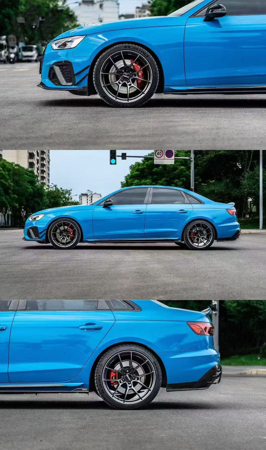 Audi S4 B9.5 2020-ON with Aftermarket Parts - Rear Diffuser & Canards V1 Style Pre-preg Carbon Fiber from Karbel Carbon