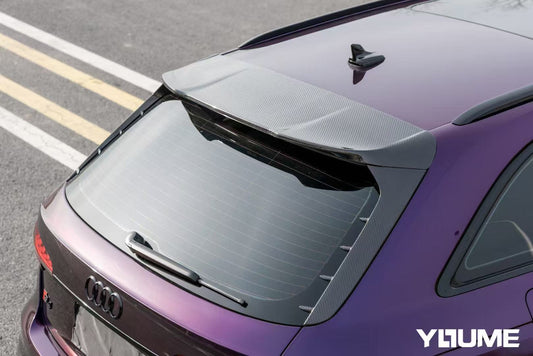 Audi A4 allroad B9 / B9.5 2017 2018 2019 with Aftermarket Parts - V1 Style Rear Roof Spoiler Pre-preg Carbon Fiber from Karbel Carbon