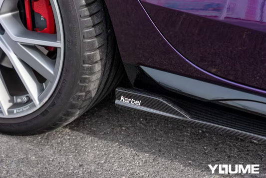 Audi S4 A4 B9 / B9.5 2017-ON with Aftermarket Parts - Side Skirts & Upper Side Skirt Trim Pre-preg Carbon Fiber from Karbel Carbon