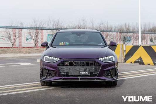 Audi S4 A4 S-line (with s-line bumper, does not fit base model) B9.5 2020-ON with Aftermarket Parts - Front Lip Pre-preg Carbon Fiber from Karbel Carbon