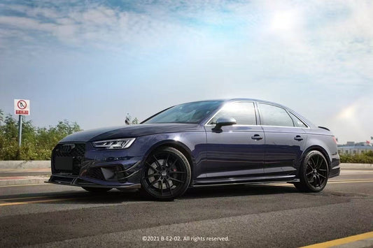 Audi S4 A4 B9 / B9.5 2017-ON with Aftermarket Parts - Side Skirts & Upper Side Skirt Trim Pre-preg Carbon Fiber from Karbel Carbon