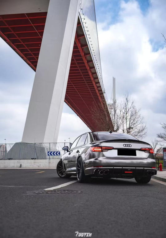 Audi S4 A4 B9 / B9.5 2017-ON with Aftermarket Parts - Side Skirts & Upper Side Skirt Trim Pre-preg Carbon Fiber from Karbel Carbon