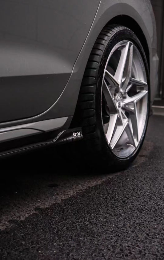 Audi S4 A4 B9 / B9.5 2017-ON with Aftermarket Parts - Side Skirts & Upper Side Skirt Trim Pre-preg Carbon Fiber from Karbel Carbon