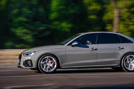 Audi S4 A4 B9 / B9.5 2017-ON with Aftermarket Parts - Side Skirts & Upper Side Skirt Trim Pre-preg Carbon Fiber from Karbel Carbon
