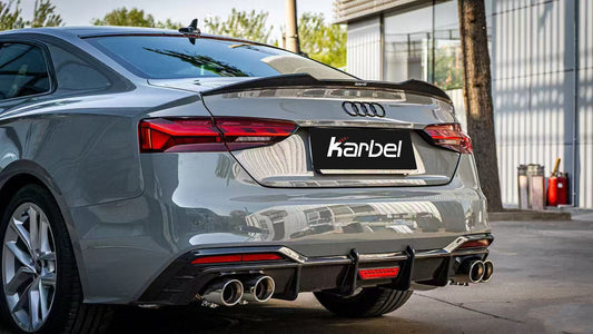 Audi S5 A5 (with S-bumper, does not base model) B9.5 2020 2021 2022 2023 2024 with Aftermarket Parts - Rear Diffuser Pre-preg Carbon Fiber from Karbel Carbon