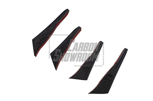 Audi S5 A5 (with s-line bumper, does not base model) B9.5 2020 2021 2022 2023 2024 With Aftermarket Parts - Compatible With OEM Upper Valences & Compatible With Karbel Upper Valences Style Front Canards Pre-preg Carbon Fiber from Karbel Carbon