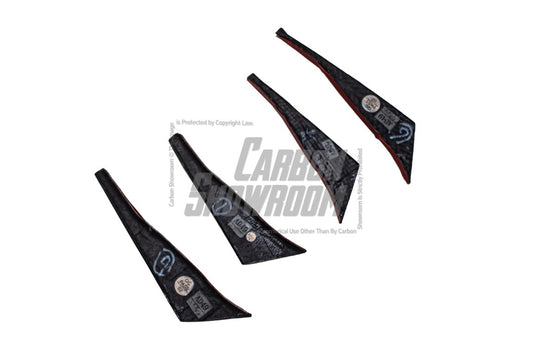 Audi S5 A5 (with s-line bumper, does not base model) B9.5 2020 2021 2022 2023 2024 With Aftermarket Parts - Compatible With OEM Upper Valences & Compatible With Karbel Upper Valences Style Front Canards Pre-preg Carbon Fiber from Karbel Carbon