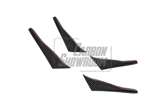 Audi S5 A5 (with s-line bumper, does not base model) B9.5 2020 2021 2022 2023 2024 With Aftermarket Parts - Compatible With OEM Upper Valences & Compatible With Karbel Upper Valences Style Front Canards Pre-preg Carbon Fiber from Karbel Carbon