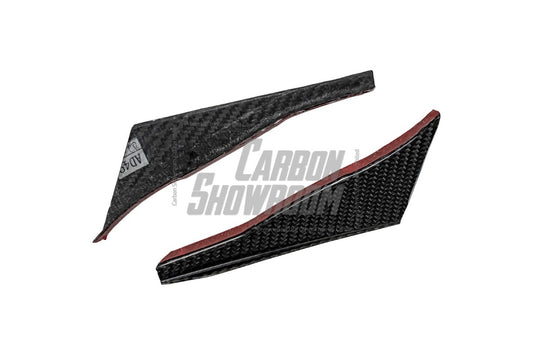 Audi S5 A5 (with s-line bumper, does not base model) B9.5 2020 2021 2022 2023 2024 With Aftermarket Parts - Compatible With OEM Upper Valences & Compatible With Karbel Upper Valences Style Front Canards Pre-preg Carbon Fiber from Karbel Carbon