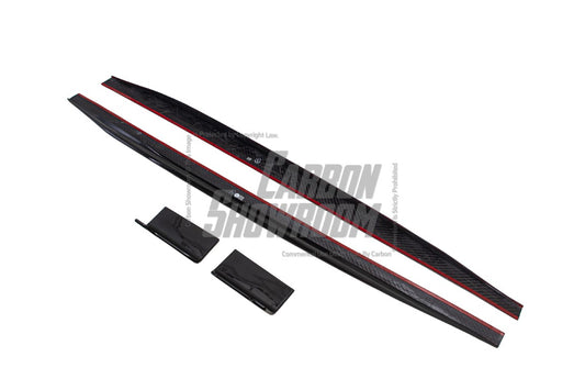 Audi S5 A5 B9.5 2020 2021 2022 2023 2024 With Aftermarket Parts - Side Skirts Pre-preg Carbon Fiber from Karbel Carbon