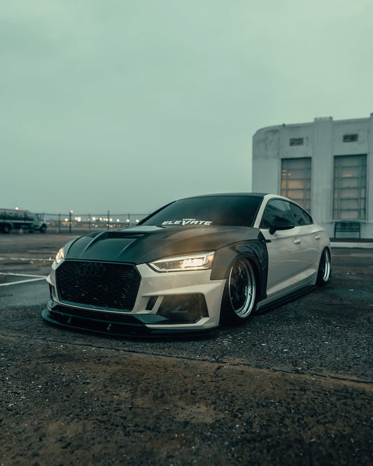 Audi S5 A5 B9 2017 2018 2019 with Aftermarket Parts - Front Fenders Pre-preg Carbon Fiber from Karbel Carbon