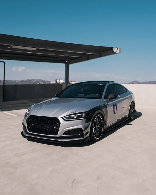 Audi S5 A5 B9 2017 2018 2019 with Aftermarket Parts - Front Fenders Pre-preg Carbon Fiber from Karbel Carbon