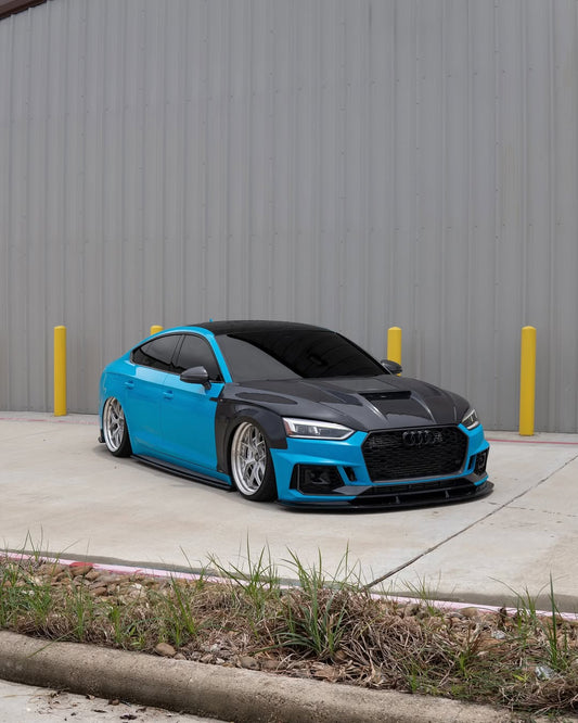 Audi S5 A5 B9 2017 2018 2019 with Aftermarket Parts - Front Fenders Pre-preg Carbon Fiber from Karbel Carbon