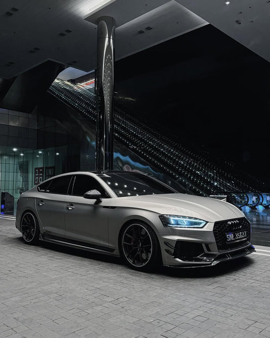 Audi RS5 S5 A5 B9 2017 2018 2019 with Aftermarket Parts - Side Skirts Pre-preg Carbon Fiber from Karbel Carbon
