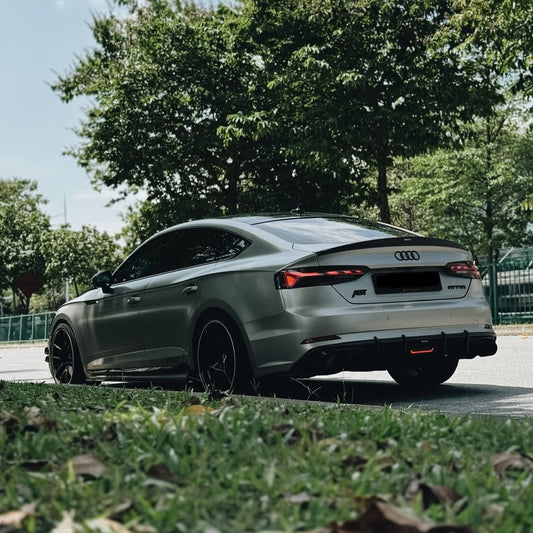 Audi S5 A5 (with s-line bumper, does not base model) B9 2017 2018 2019 with Aftermarket Parts - Rear Diffuser Pre-preg Carbon Fiber from Karbel Carbon