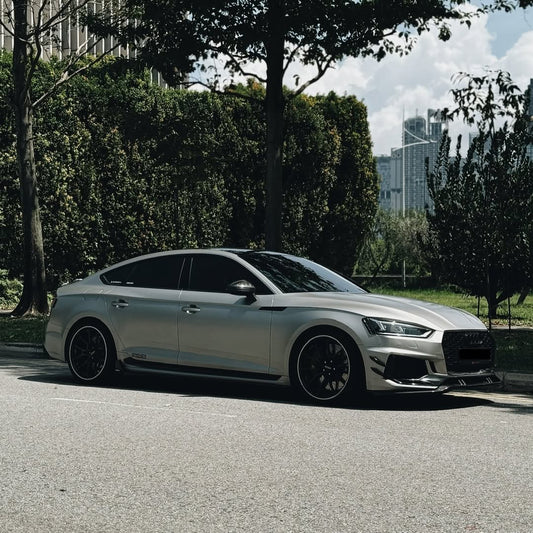 Audi RS5 S5 A5 B9 2017 2018 2019 with Aftermarket Parts - Side Skirts Pre-preg Carbon Fiber from Karbel Carbon