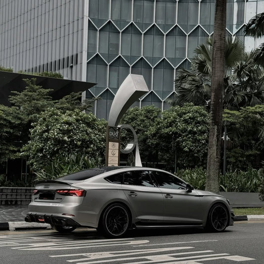 Audi S5 A5 (with s-line bumper, does not base model) B9 2017 2018 2019 with Aftermarket Parts - Rear Diffuser Pre-preg Carbon Fiber from Karbel Carbon
