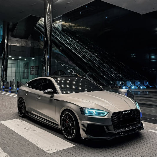 Audi RS5 S5 A5 B9 2017 2018 2019 with Aftermarket Parts - Side Skirts Pre-preg Carbon Fiber from Karbel Carbon