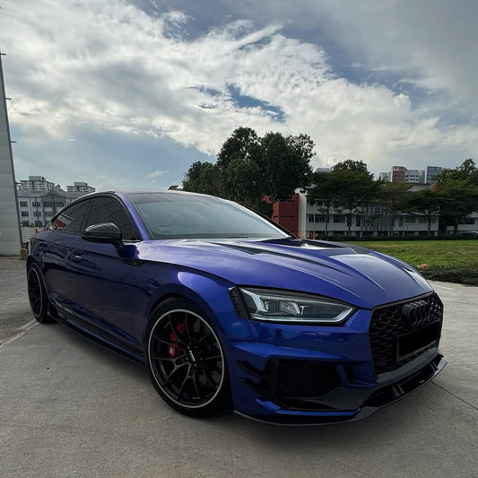 Audi RS5 S5 A5 B9 2017 2018 2019 with Aftermarket Parts - Side Skirts Pre-preg Carbon Fiber from Karbel Carbon