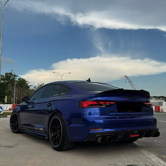Audi RS5 S5 A5 B9 2017 2018 2019 with Aftermarket Parts - Side Skirts Pre-preg Carbon Fiber from Karbel Carbon
