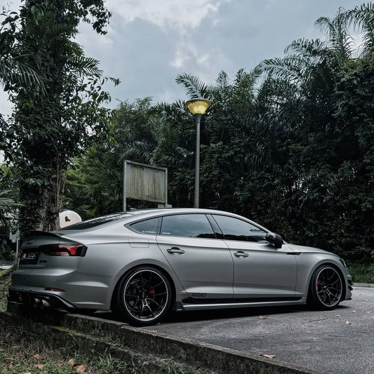Audi RS5 S5 A5 B9 2017 2018 2019 with Aftermarket Parts - Side Skirts Pre-preg Carbon Fiber from Karbel Carbon