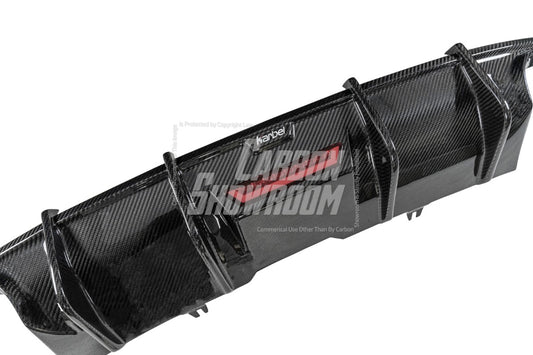Audi S5 A5 (with s-line bumper, does not base model) B9 2017 2018 2019 with Aftermarket Parts - Rear Diffuser Pre-preg Carbon Fiber from Karbel Carbon