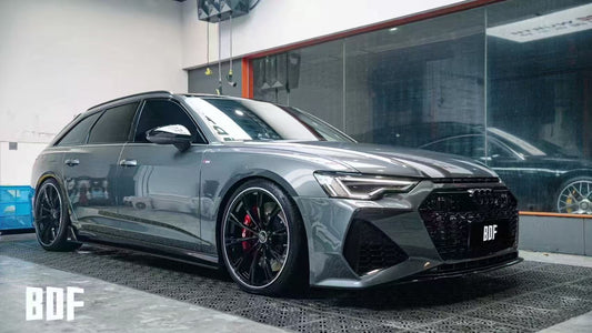 Audi S6 / A6 Avant / A6 C7.5 2016 2017 2018 with Aftermarket Parts - Side Skirts Pre-preg Carbon Fiber from Karbel Carbon