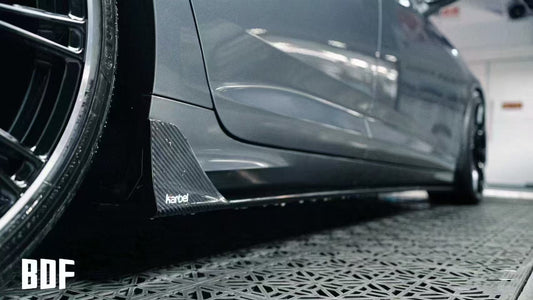Audi S6 / A6 Avant / A6 C7.5 2016 2017 2018 with Aftermarket Parts - Side Skirts Pre-preg Carbon Fiber from Karbel Carbon