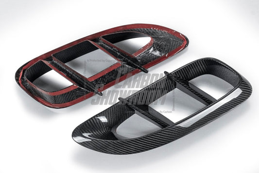 Porsche 718 Cayman / Boxster / GTS 2017-ON with Aftermarket Parts - Side Vents Pre-preg Carbon Fiber from Karbel Carbon
