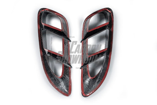 Porsche 718 Cayman / Boxster / GTS 2017-ON with Aftermarket Parts - Side Vents Pre-preg Carbon Fiber from Karbel Carbon