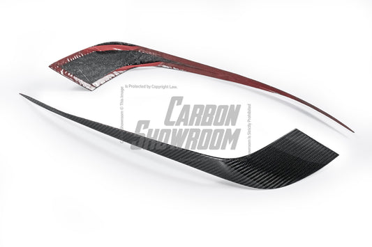 Audi S6 / A6 Avant / A6 S-Line (with s-line bumper, does not base model) C7.5 2016 2017 2018 with Aftermarket Parts - Upper Valences Pre-preg Carbon Fiber from Karbel Carbon