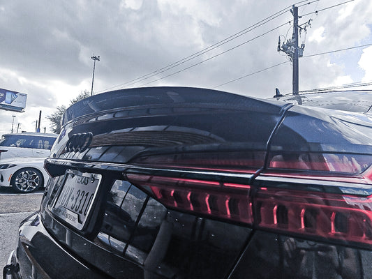 Audi S6 / A6 C8 2019 2020 2021 2022 2023 2024 with Aftermarket Parts - Rear Spoiler Pre-preg Carbon Fiber from Karbel Carbon